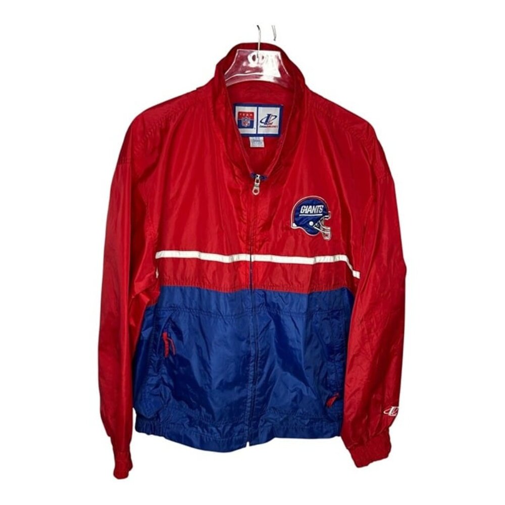 Vintage 90' New York Giants Logo Athletic NFL Windbreaker jacket Size Large
